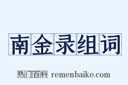 南金录组词是什么意思的图片